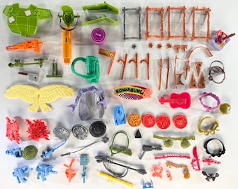 TMNT Teenage Mutant Ninja Turtles Vintage Action Figure Weapons Accessories LOT