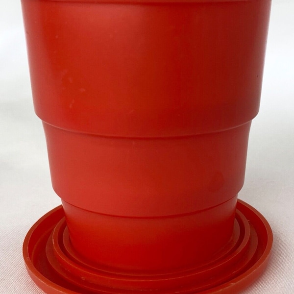 Collectible Boy Scouts BSA Collapsible Red Plastic Pocket Drinking Cup Wecolite