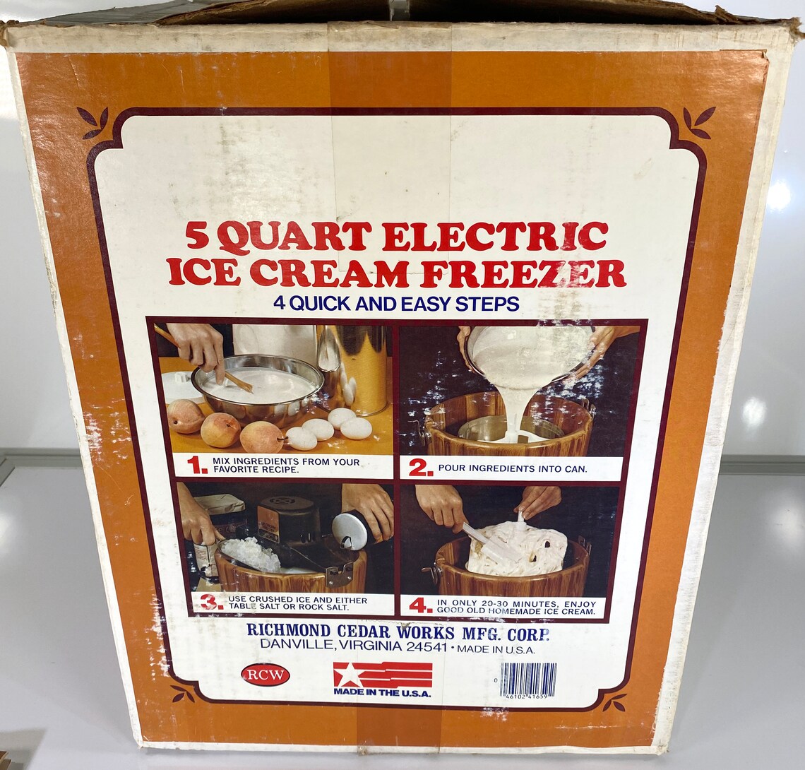 RCW Electric Ice Cream Freezer 5 Quart Vintage Wooden w/ Box Etsy