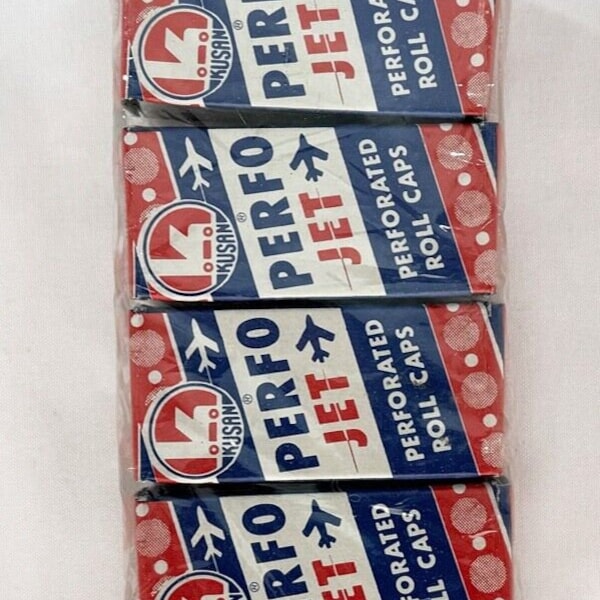 Vintage 1970s Kusan Perfo Jet Perforated Roll Caps 6 BOXES SEALED COMPLETE