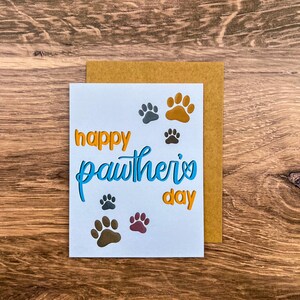 Happy Father&#39;s Day Card | Punny Card | Happy Pawther&#39;s Day | Dog Dad | Blank Greeting Card | Punny Father&#39;s Day Card | Cat Dad | Pet Dad