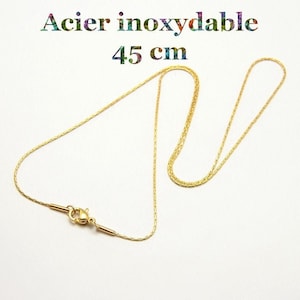 1 fine gold stainless steel twist mesh necklace 45 cm