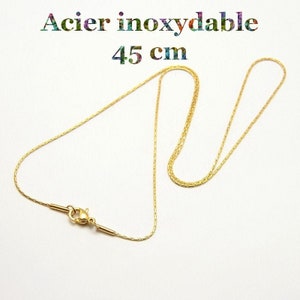 1 fine gold stainless steel twist mesh necklace 45 cm