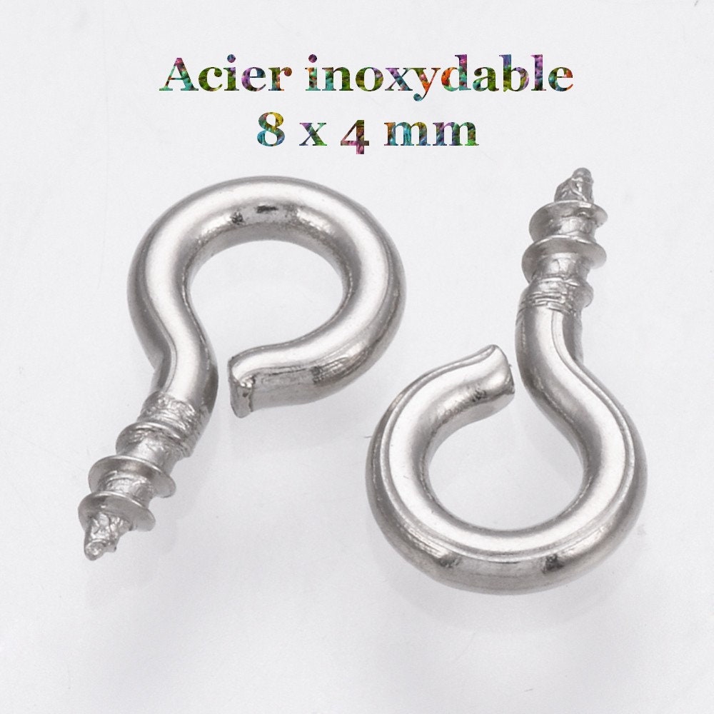 100 pitones de tornillo de acero inoxidable 8 x 4 mm Etsy