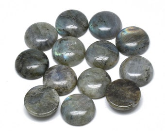 10 cabochons de 8 mm en Labradorite