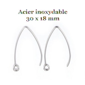 20 stainless steel hooks 30 x 18 mm furcula