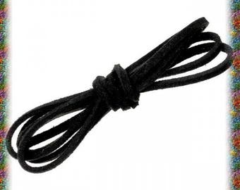 4 x 1 meter 2.5 mm black or red velvet suede