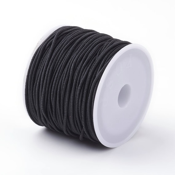 10 mètres de cordon en latex gainé élastique noir 0.8 mm -  France