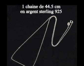 1 chaine en argent sterling 925 de 44.5 cm (18 inches)