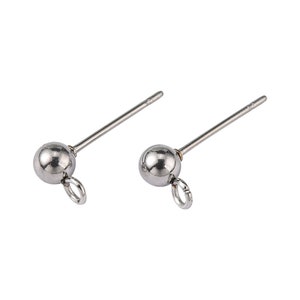 20 stainless steel ball stud earrings