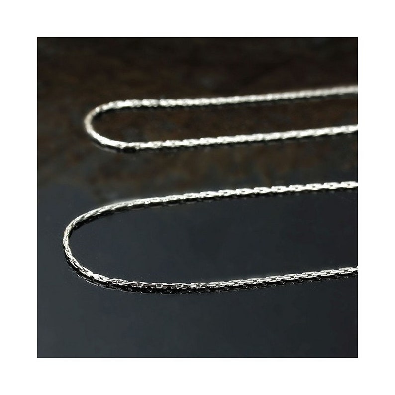 1 collier de fine chaine maille tressée acier inoxydable 46 cm image 2