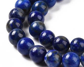 10 perles de 6 mm en Lapis Lazuli