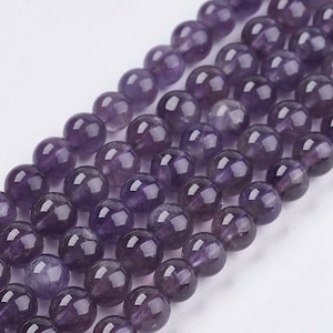 10 perles de 6 mm en Améthyste image 1