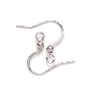 20 stainless steel earring hooks