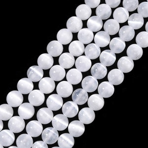 10 beads of 8 mm in Selenite image 3