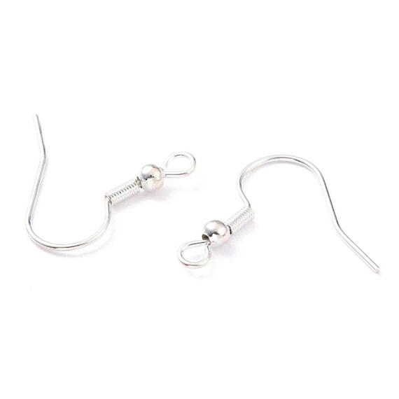 20 Silver Plated Stainless Steel Hooks 