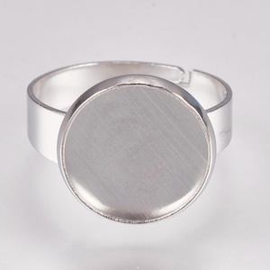 10 stainless steel rings for 12mm cabochons image 1