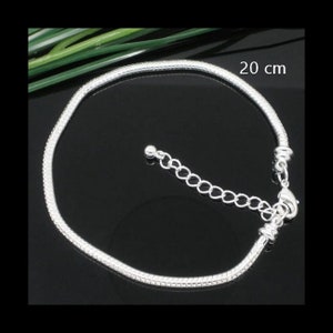 1 bracelet for silver beads 20 + 5 cm