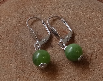 1 paire de boucles d'oreilles en Jade du Canada