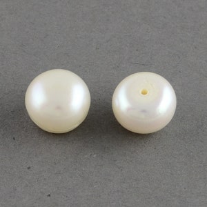 10 perles semi percées de 6 mm en perles de culture AAA
