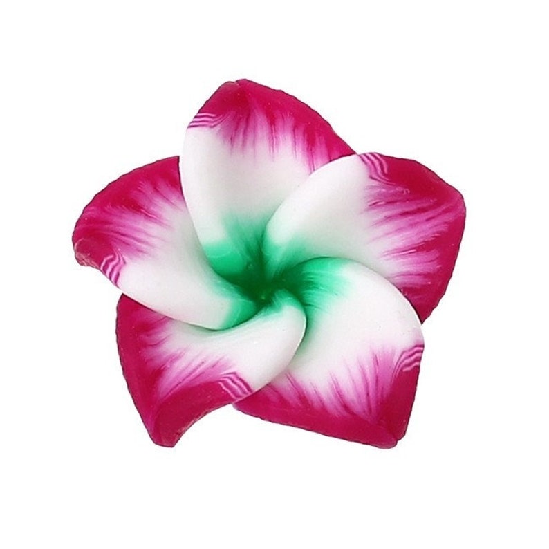10 flowers in polymer paste to paste 17 x 15 mm