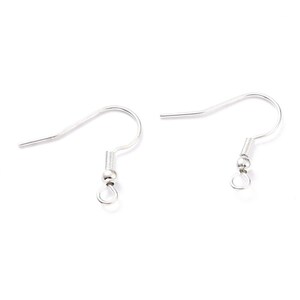 20 Silver Plated Stainless Steel Hooks image 4