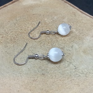 1 pair of Selenite earrings