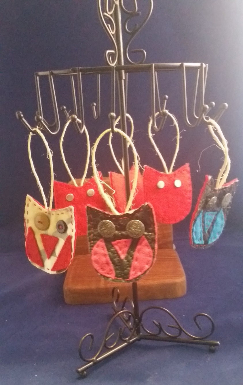 Owl Felt Ornaments - Etsy