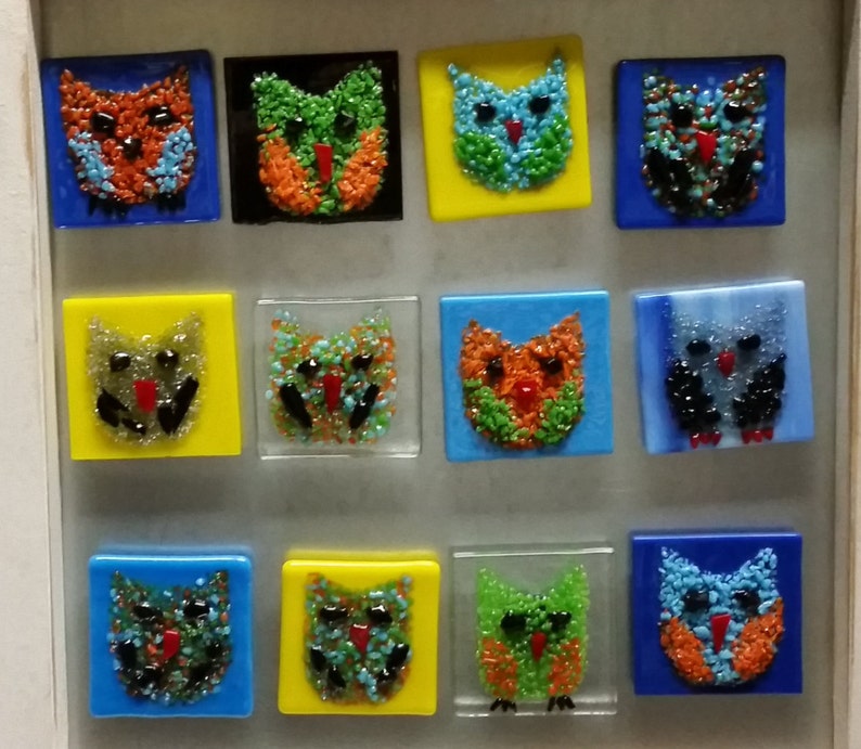 Fused Glass Owl Etsy