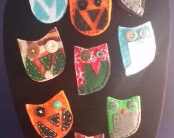 Owl Felt Pins