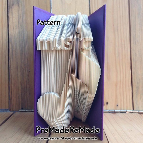 Music + Note - Folded Book Art Pattern - Combination Fold - Instant Download!