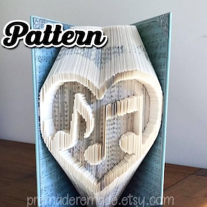 Music Notes in Heart - Combination Fold - Instant Download!!