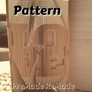 LOVE - Stacked Letters - Folded Book Art Pattern - Combination Method - Instant Download!