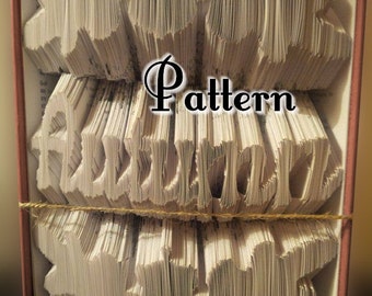 Autumn - Decorative 3 Liner - Folded Book Art Pattern - Instant Download!