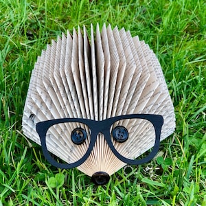 Bookish Hedgehog - Upcycled Book Decor