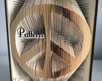 Peace Symbol - Folded Book Art Pattern - Instant Download!