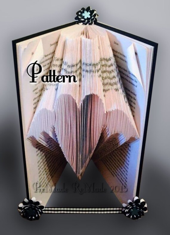 Instant Download! Folded Book Art Pattern MMF Little Apple Heart