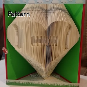 Football Heart - Folded Book Art Pattern - Combination Fold - Instant Download!