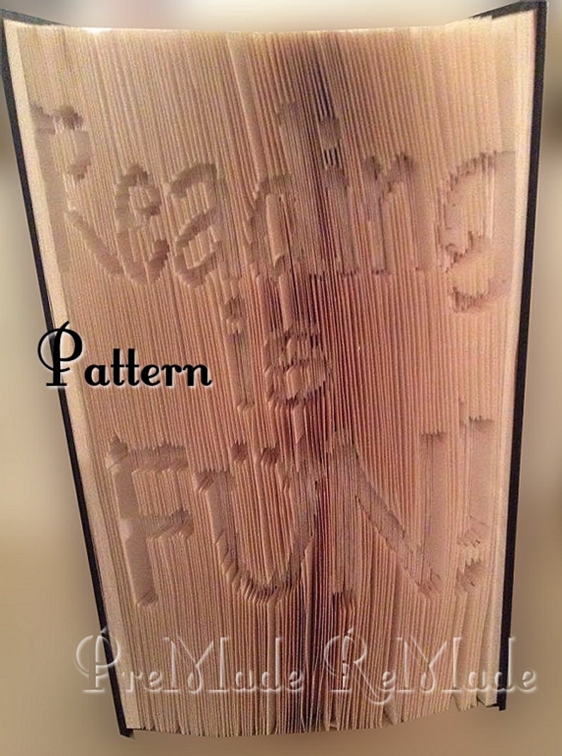 Reading is FUN Folded Book Art Pattern Measure Mark Cut - Etsy