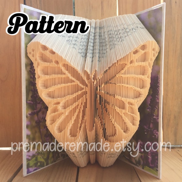 Monarch Butterfly - Folded Book Art Pattern - Combination Fold - Instant Download!