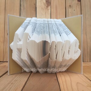 Home w Heart for O - Book Art - Book Sculpture - Made to Order!