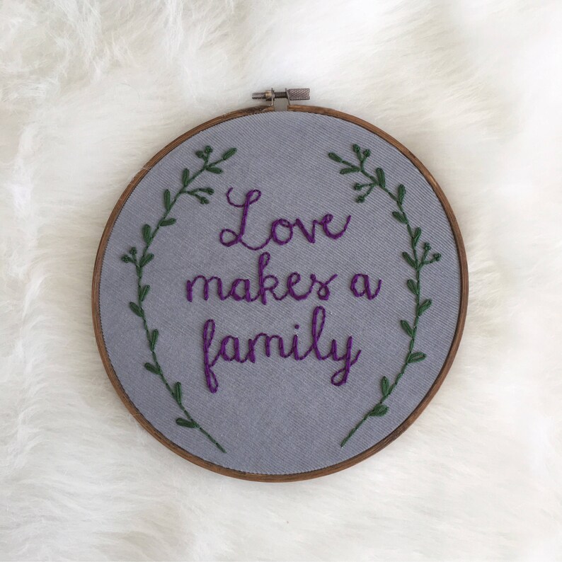 Love makes a family embroidery hoop adoption wall decor family  etsy Love makes a family embroidery hoop adoption wall decor family  etsy