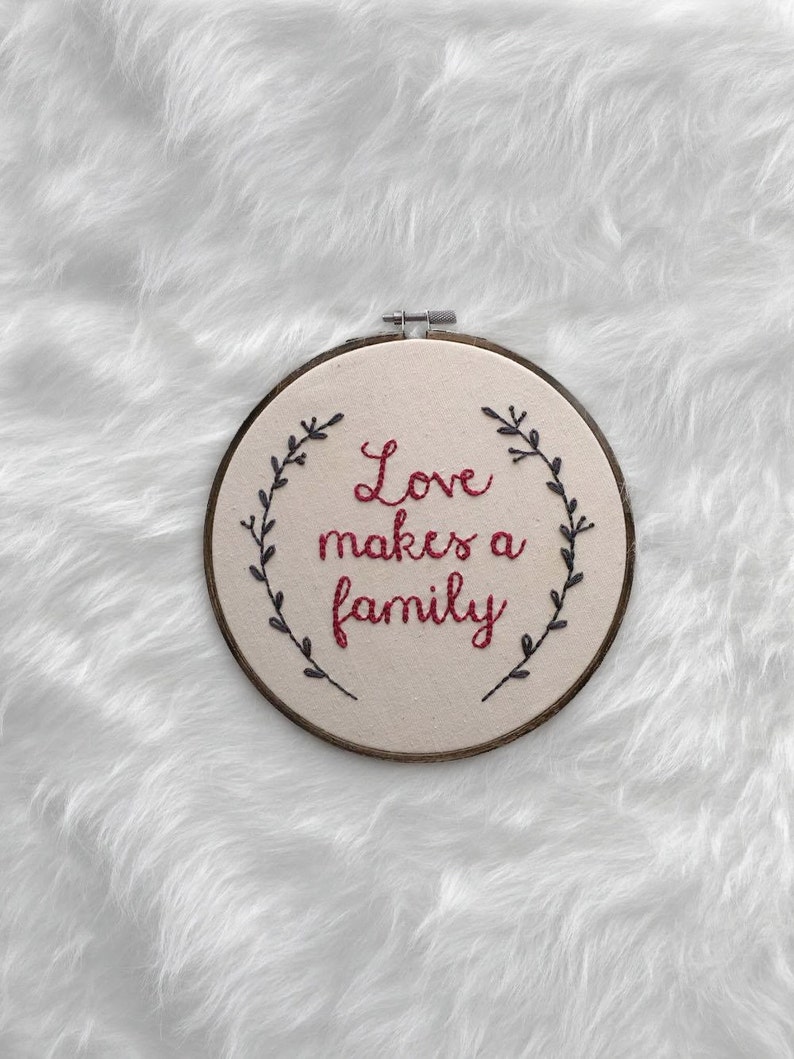 Love makes a family embroidery hoop adoption wall decor family  etsy Love makes a family embroidery hoop adoption wall decor family  etsy