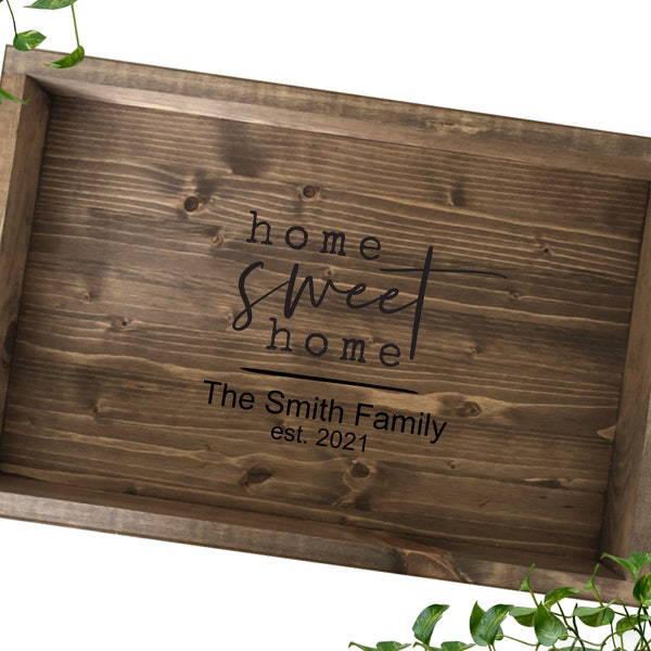 Personalized Serving Tray | Farmhouse Wood Serving Board | Wood Platter| Personalized Wood Tray | Anniversary Gift