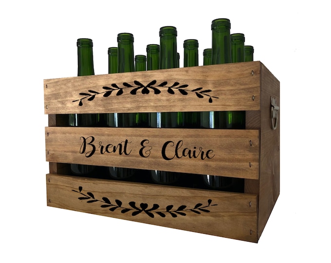 Personalized Wine Crate Custom Wine Crates Wine Crate Gift Basket