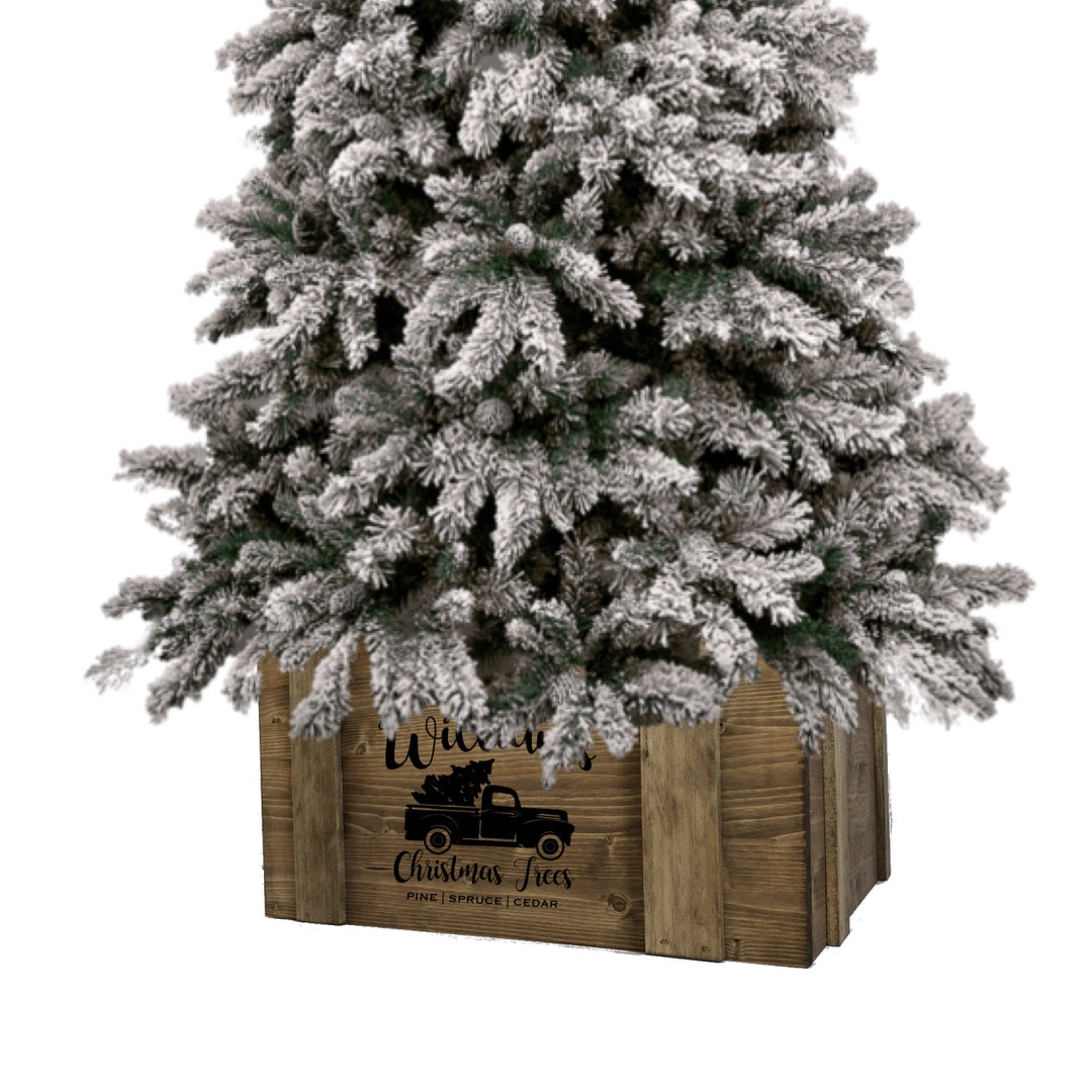 Collapsible Wood Christmas Tree Box Stand Wood Tree Skirt Etsy