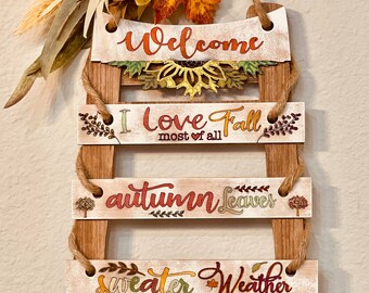 Interchangeable Ladder Laser Cut File, Digital Download Only, Glowforge Ready, Digital Download, No Product Will be Shipped_Read Description