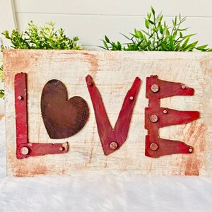 Farmhouse Rustic LOVE Sign_Laser Cut File_ Glowforge Ready_Download Only File_No Product will be shipped_Read Description