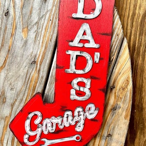 Dad&#39;s Garage Arrow sign Laser Cut File SVG, Glowforge, Digital File Download Only. Read Description!