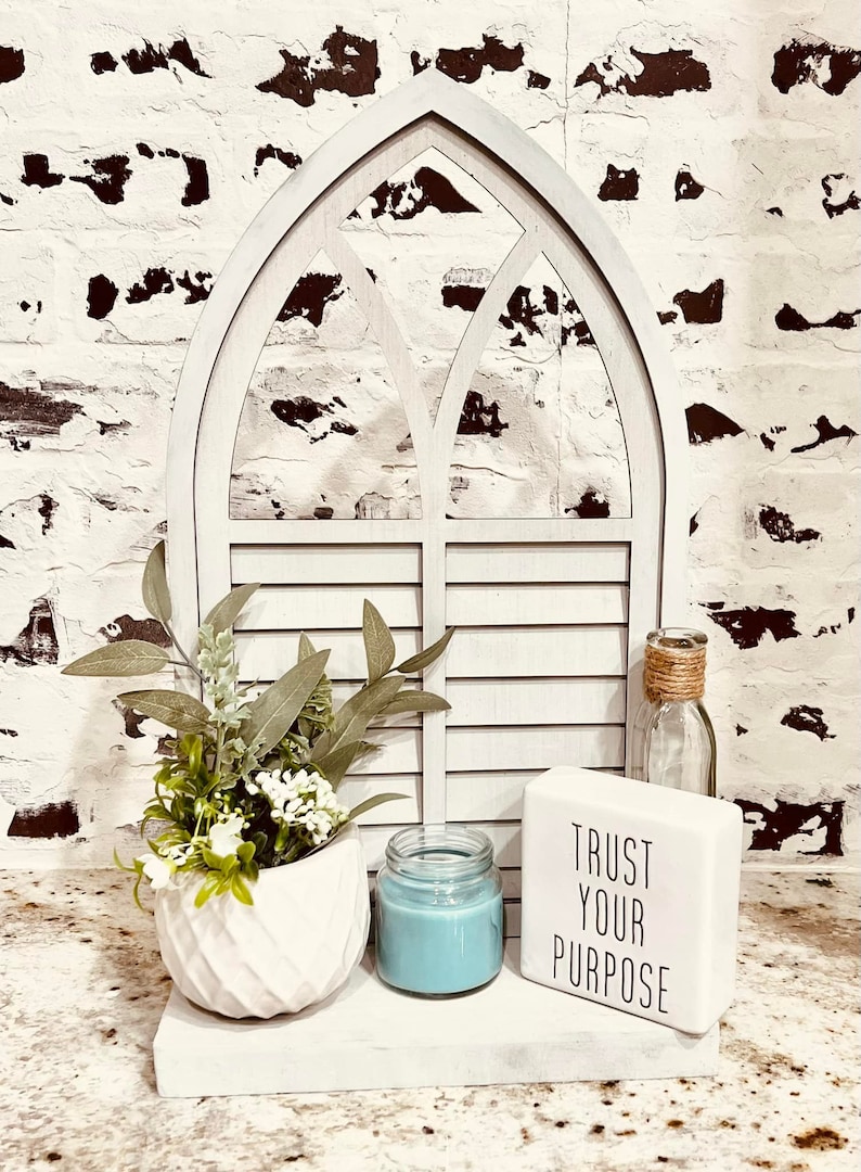 Window Like Stand Arched Shutter Window Stand 18.5x10.5inches_glowforge Ready_digital ...